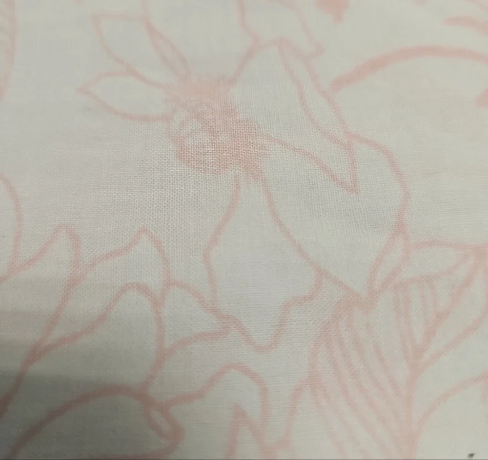 Soft Floral Print Home Bedding Full Flat Sheet- Light Pink
